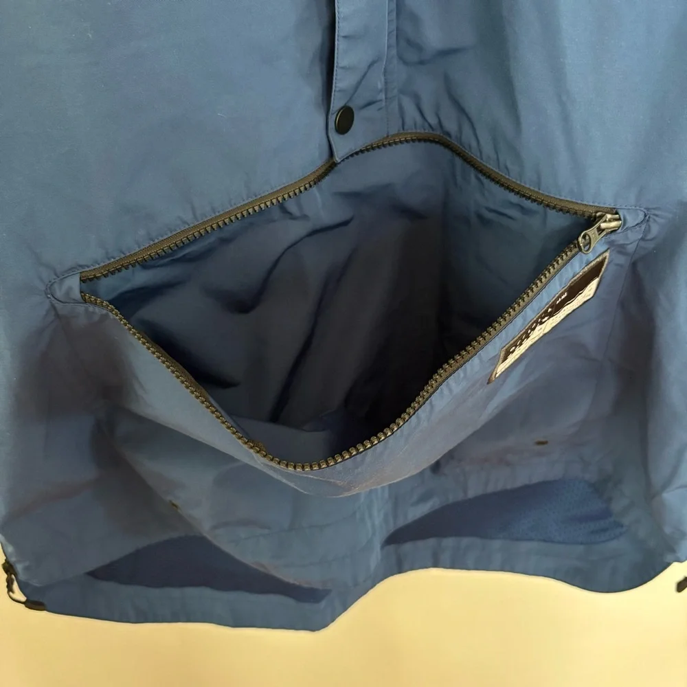 Nike Air Pivot V3 Anorak Hooded Jacket Short Sleeve Blue Size L